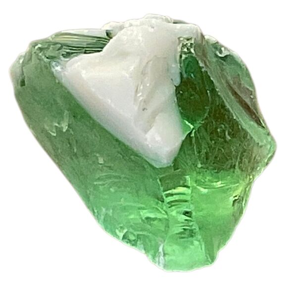 Mint Green Art Glass Cullet Glowing Manganese Slag Glass #5GM19 - Picture 3 of 7